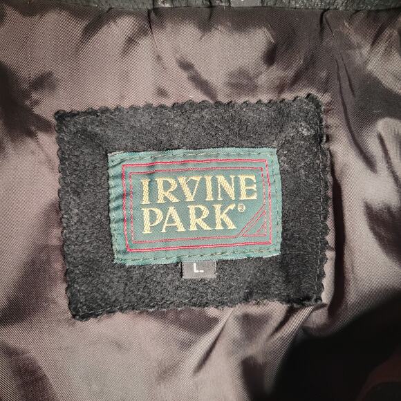 Irvine Park Coat Men Large Black Suede Western Fringe Cowboy Rodeo Southwestern - Picture 7 of 10